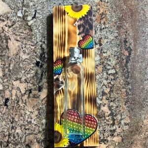 Colorful Heart and Sunflower Decorated Bottle